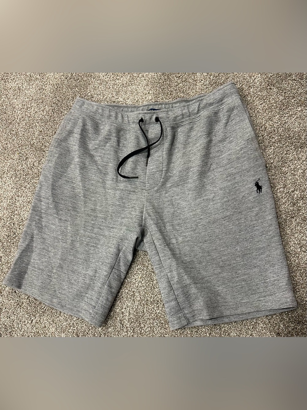 Polo Ralph Lauren Sweat Shorts Jersey Cotton Pony Logo Heather Grey Mens Medium